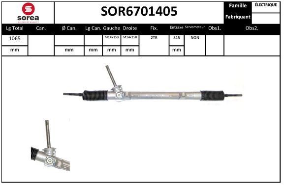 SNRA SOR6701405: Casetă de direcție