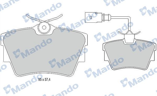 Mando MBF015023: Piduriklotsid Tagasild