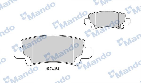 Mando MBF015176: Piduriklotsid Tagasild