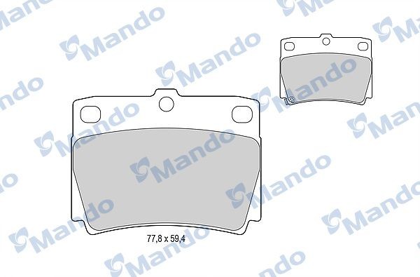 Mando MBF015716: Piduriklotsid Tagasild