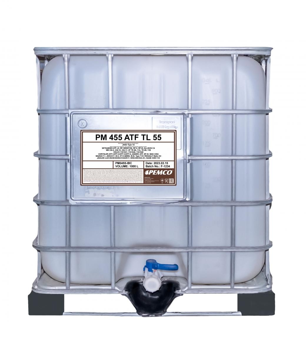 PEMCO PM0455-IBC: Huile pour boîte automatique 1000I iMATIC 455 AG 55