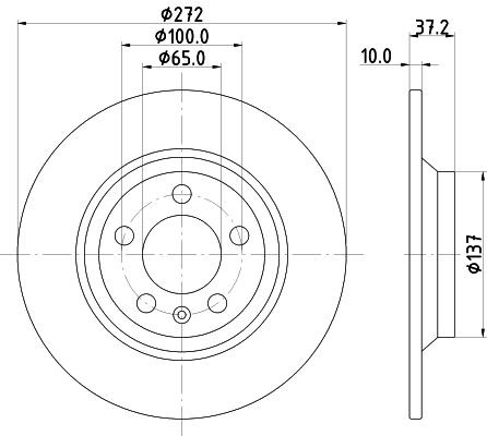 MINTEX MDC2930C: Piduriketas Ø: 272mm, täis, Ø: 272mm, kaetud, ilma rattakeskmeta, ilma rattalaagrita, ilma rattakinnituspoltideta