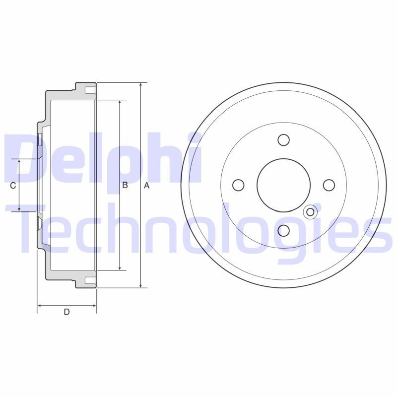 DELPHI BF627: Tambur frana 244mm
