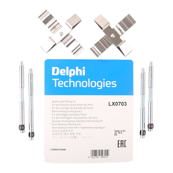 DELPHI LX0703: Lisakomplekt, ketaspiduriklotsid