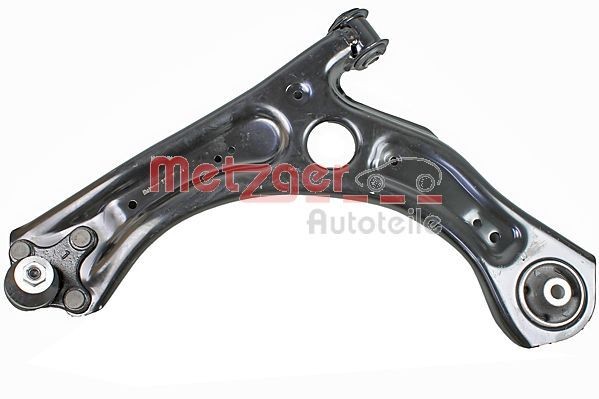 METZGER 58119001: Brat, suspensie roata COMPETENCE KIT Axa fata stanga, cu articulatie de sarcina/ghidare, cu bucsa de cauciuc