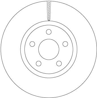 TRW DF6810S: Remschijf TRW SINGLE Ø: 300mm, Geventileerd, Ø: 300mm, Gelakt
