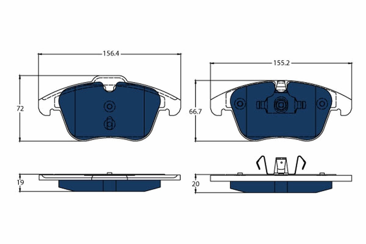 TRW GDB1683BTE: Piduriklotsid ELECTRIC BLUE