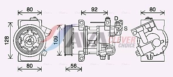 AVA COOLING SYSTEMS PEAK418: Compressore aria condizionata ** CLEVER FIT ** con olio compressore-PAG