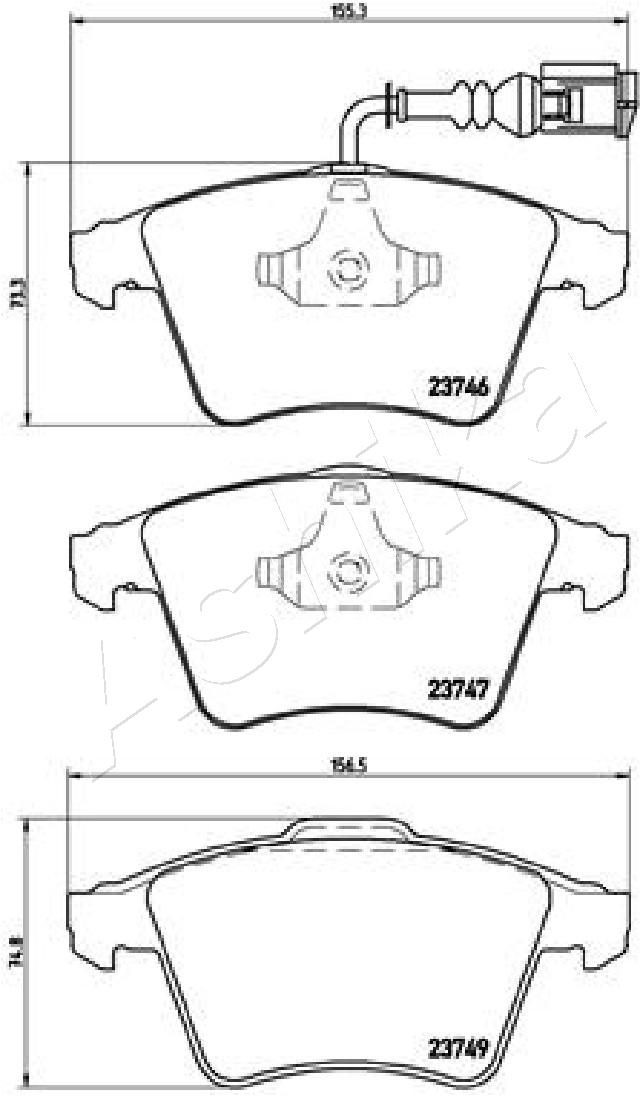 ASHIKA 50-00-0947: Piduriklotsid