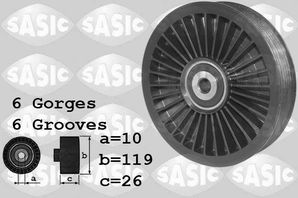 SASIC 1624062: Seade- / juhtrull, soonrihm Ø: 119mm, Ø: 119mm