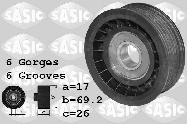 SASIC 1626204: Seade- / juhtrull, soonrihm Ø: 69,2mm, Ø: 69,2mm