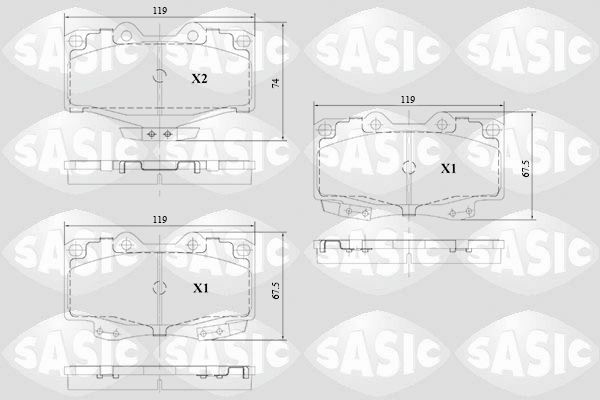 SASIC 6216129: Piduriklotsid Esisild