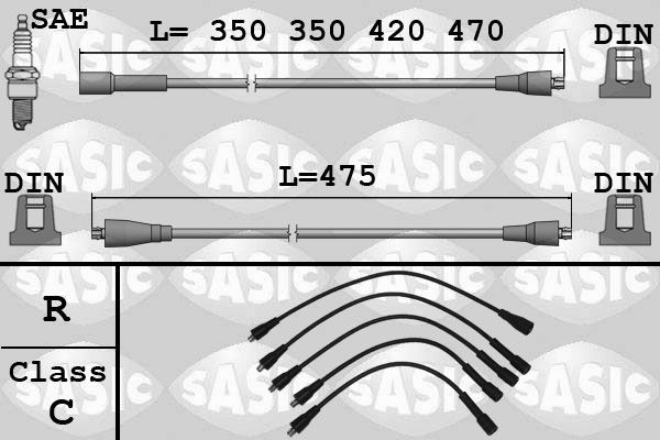 SASIC 9284016: Kit cavi candele