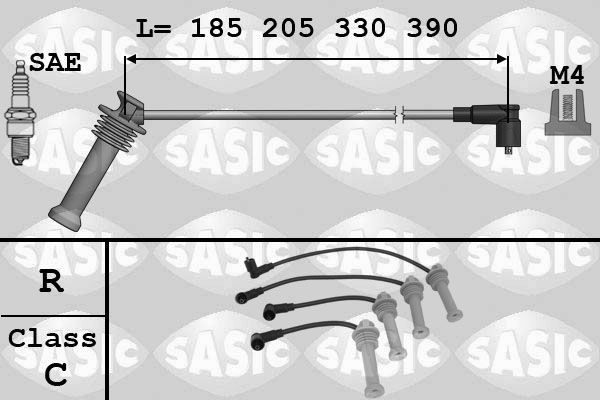 SASIC 9286043: Uždegimo laido komplektas