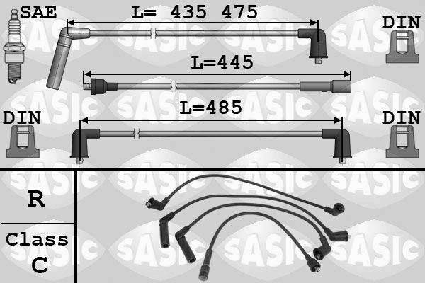 SASIC 9286063: Tändkabelsats