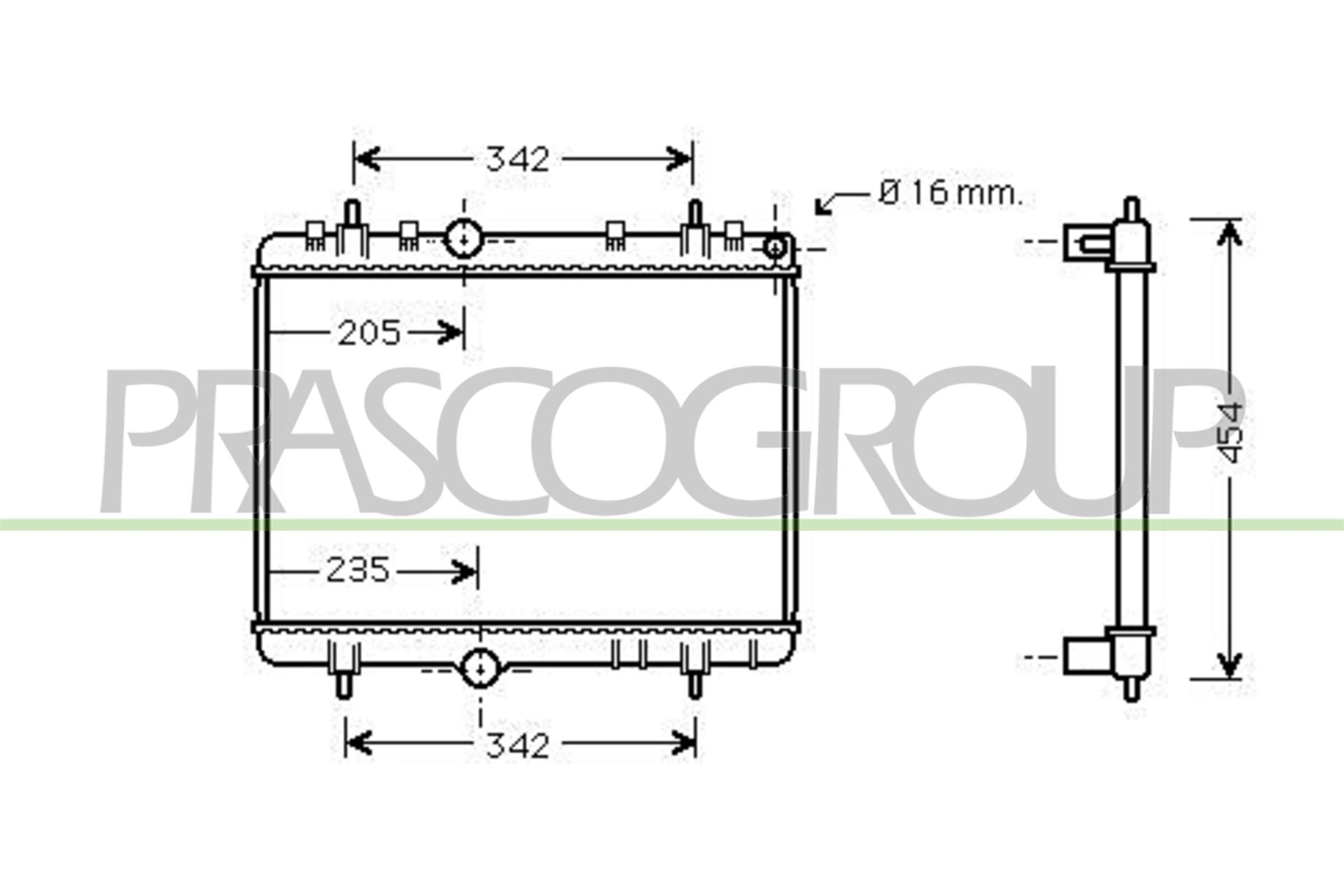 PRASCO CI424R015: Radiaator, mootorijahutus AQ