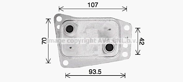 PRASCO CN3327: Radiator ulei, ulei motor fara filtru, cu cuplaje rapide