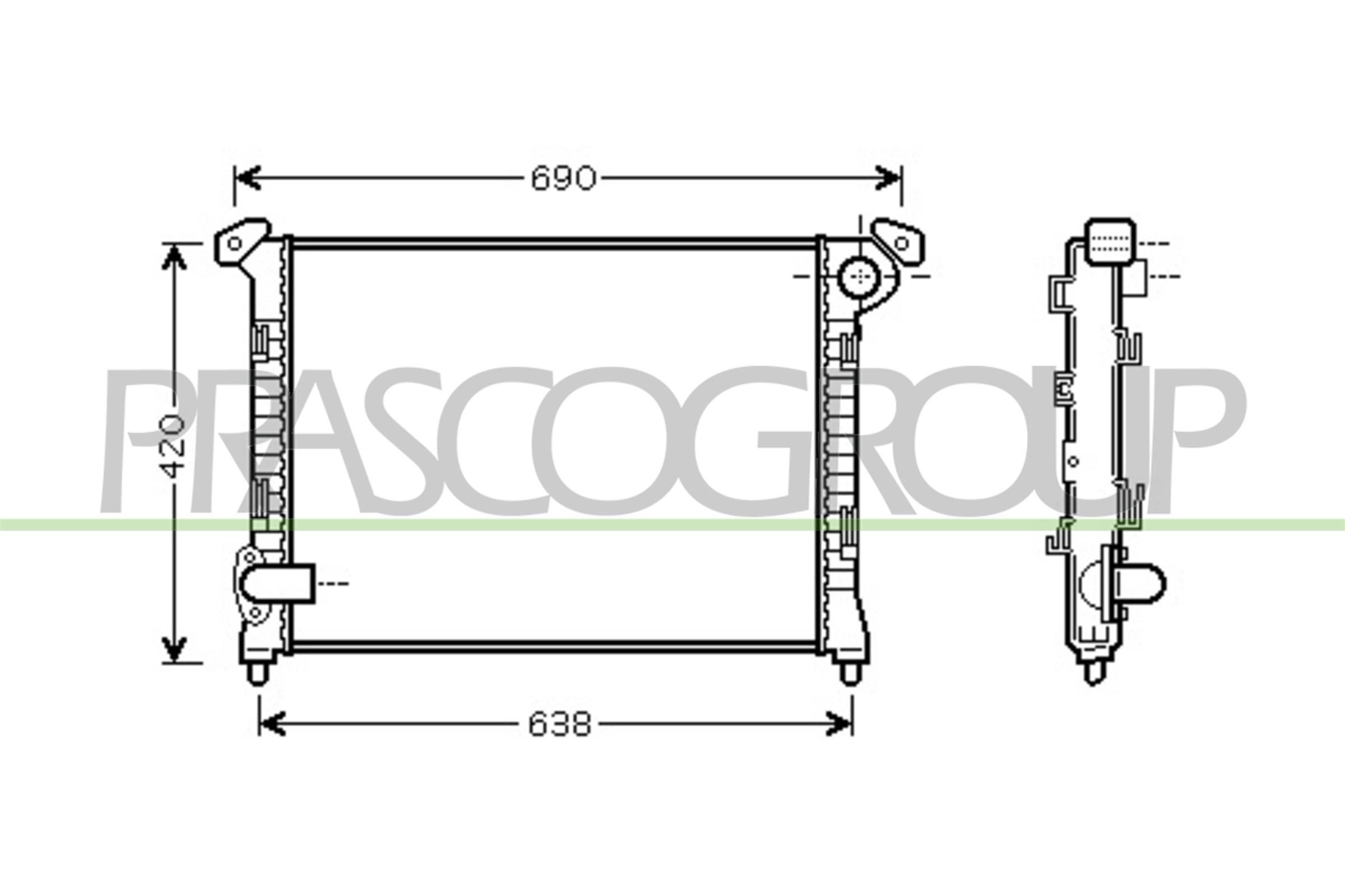 PRASCO MN304R002: Radiator, racire motor AQ
