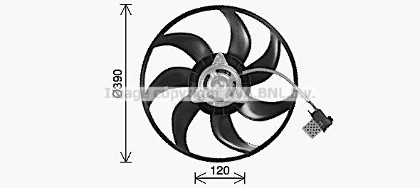 PRASCO OL7714: Radiaatori ventilaator 390mm