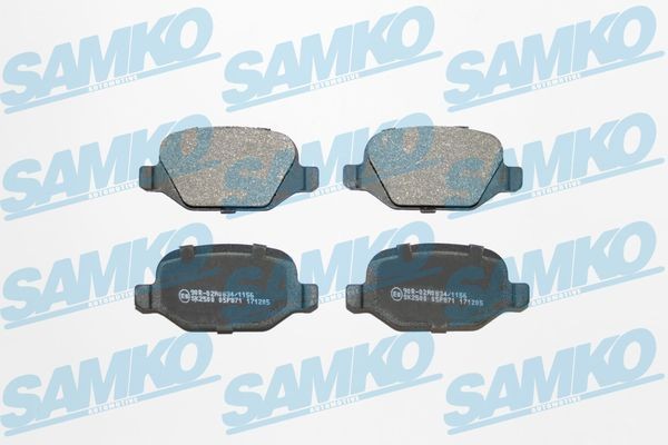 SAMKO 5SP871: Sada brzdových destiček, kotoučová brzda