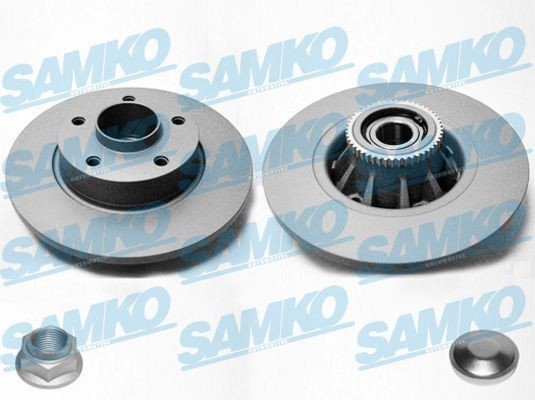 SAMKO R1020PRCA: Piduriketas LPR HUB BRAKE DISC LINE - FULL COATED Ø: 280mm, täis, Ø: 280mm, koos lisadega, kaetud, koos ABS-andurirõngaga, koos rattalaagri komplektiga