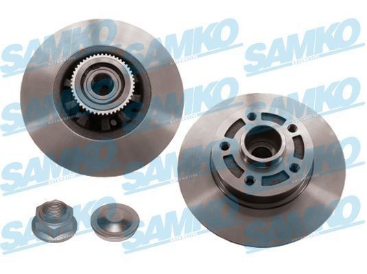 SAMKO R1072PRCA: Piduriketas LPR HUB BRAKE DISC LINE - FULL COATED Ø: 280mm, täis, Ø: 280mm, koos lisadega, kaetud, koos rattalaagri komplektiga, koos ABS-andurirõngaga, koos mütsiga