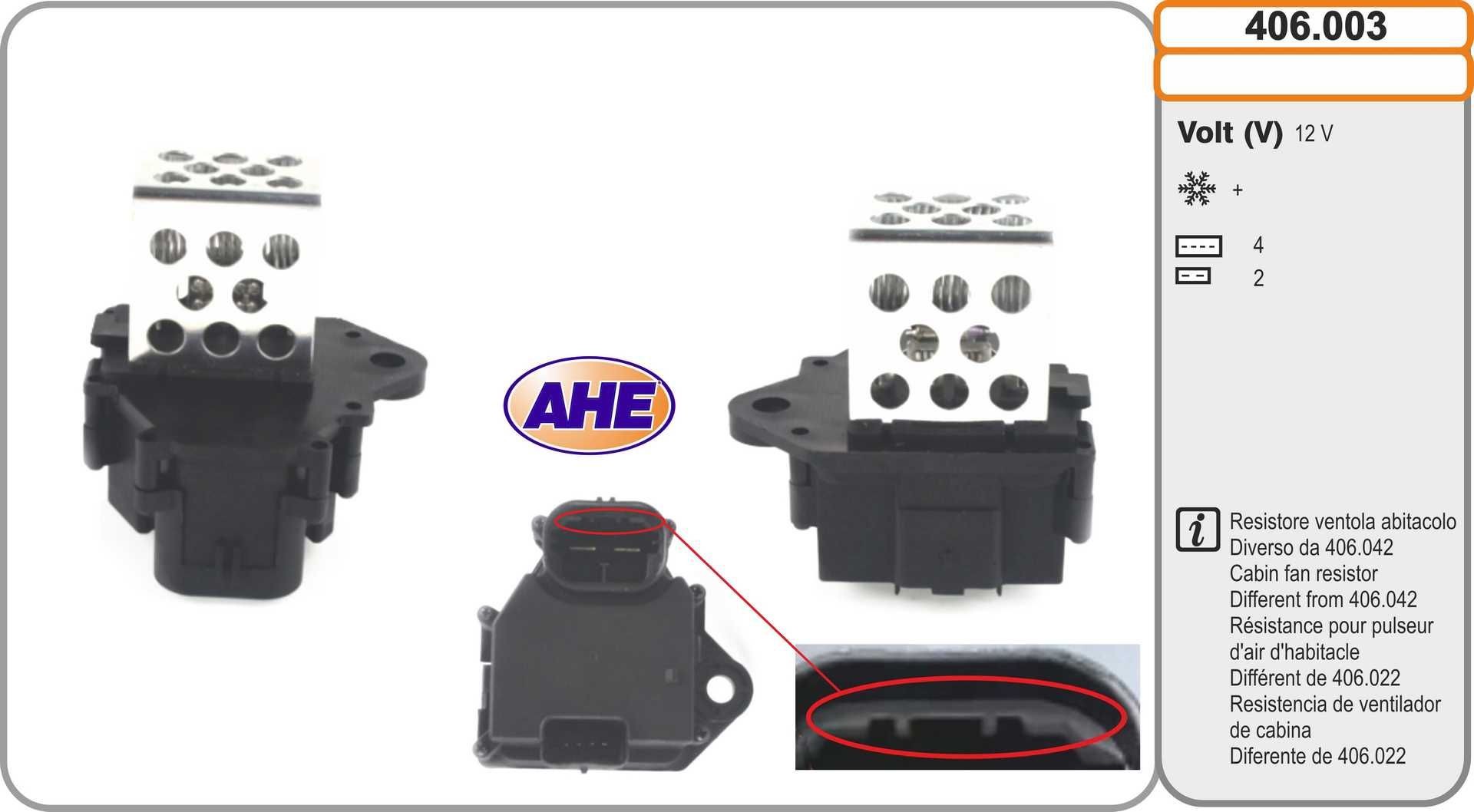 AHE 406.003: Rezistor, Electromotor - ventilator