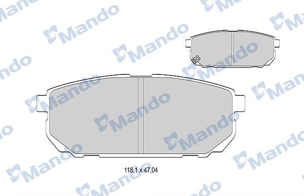 Mando MBF015321: Piduriklotsid Tagasild