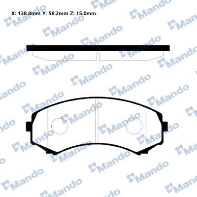Mando RMPA09: Kit pastiglie freni Assale anteriore