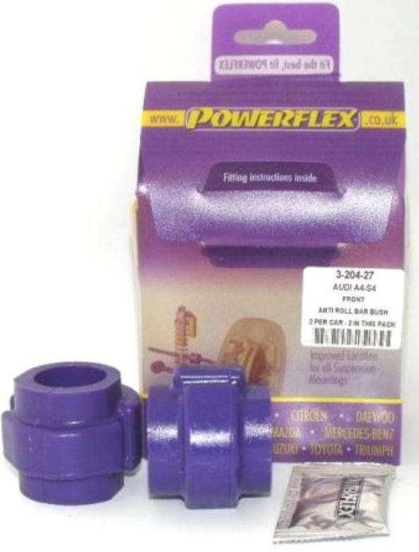 Powerflex PFF3-204-27: Kinnitus, stabilisaator esisild mõlemapoolselt, PU (Polyurethan) Road Series