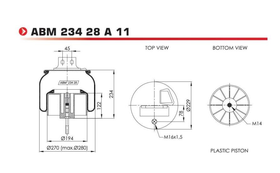 NEOTEC ABM23428A11: Burduf, suspensie pneumatică