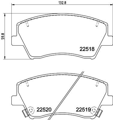 HELLA 8DB 355 039-041: Piduriklotsid koos lisadega