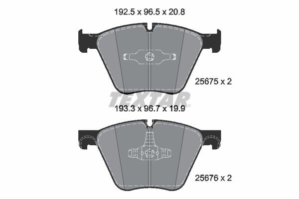 TEXTAR 2567501: Brzdové platničky Q+
