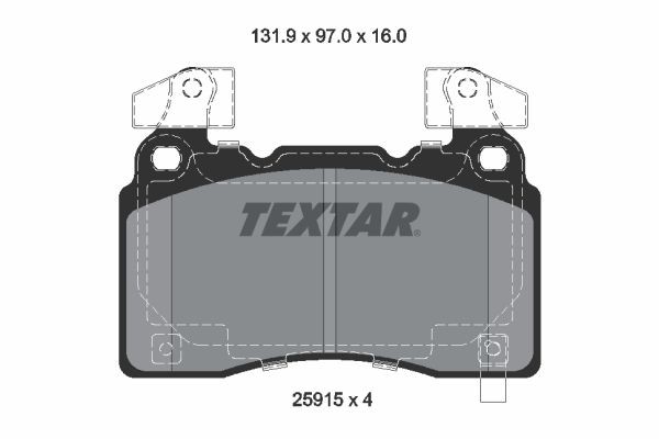 TEXTAR 2591503: Piduriklotsid Q+ vastukaaluga