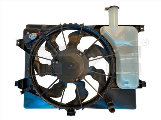 TYC 817-0007: Ventola radiatore 390mm, con impedenza/resistenza carico, con telaio ventola radiatore (telaio)