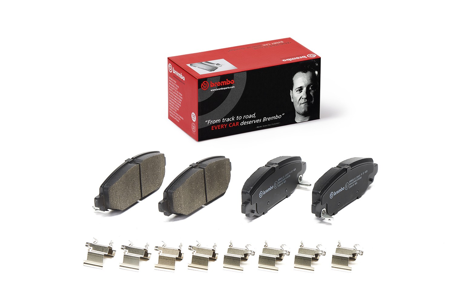 BREMBO P 37 025: Plaquettes de frein PRIME LINE avec accessoires, avec clip de piston, avec tôle anti-bruit