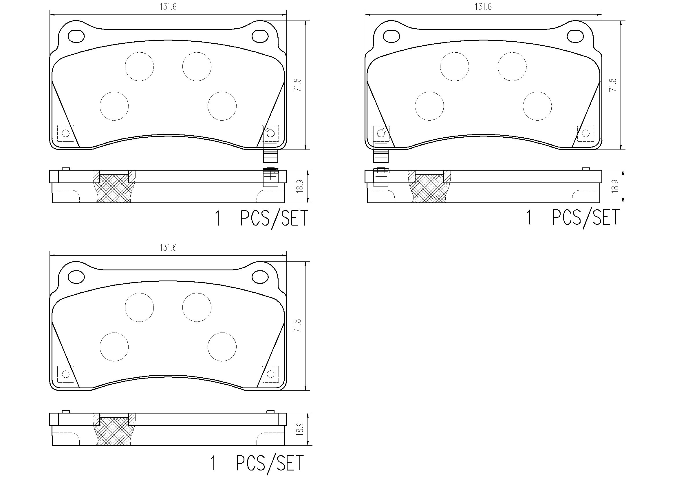 BREMBO P 56 128: Piduriklotsid PRIME LINE ilma lisavarustuseta, koos kokkusurumisvastase plekiga