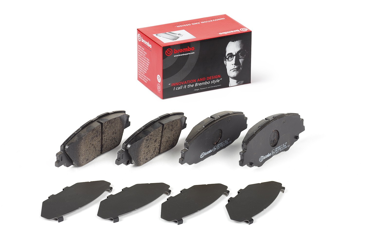 BREMBO P 83 175: Kit pastiglie freni PRIME LINE senza accessori, con lamierino anticigolío