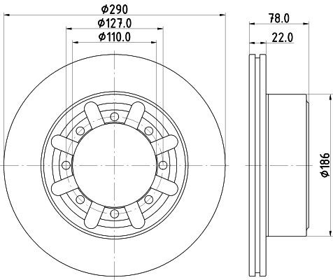 MINTEX MDC2975C: Piduriketas Ø: 290mm, sisemine õhutus, Ø: 290mm, kaetud, ilma rattakeskmeta, ilma rattalaagrita, ilma rattakinnituspoltideta