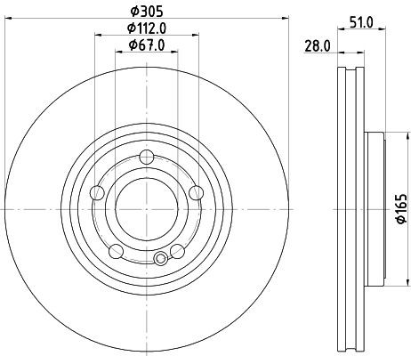 MINTEX MDC2979C: Piduriketas Ø: 305mm, sisemine õhutus, Ø: 305mm, kaetud, ilma rattakeskmeta, ilma rattalaagrita, ilma rattakinnituspoltideta