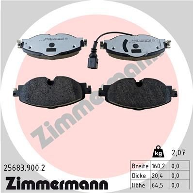ZIMMERMANN 25683.900.2: Piduriklotsid rd:z Foto vastab tarnekomplektile