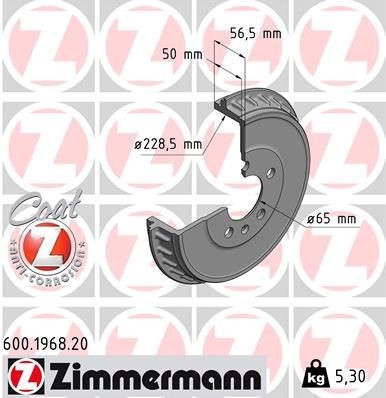 ZIMMERMANN 600.1968.20: Piduritrummel COAT Z 278mm