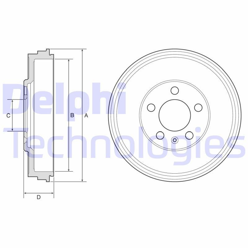 DELPHI BF575: Piduritrummel 228mm