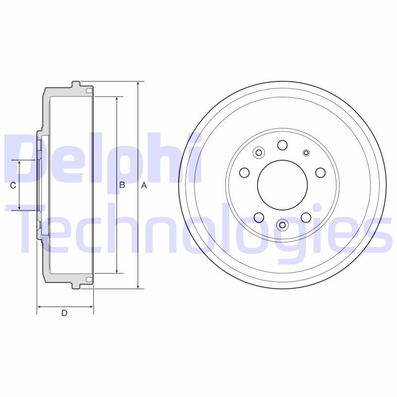 DELPHI BF578: Tambur frana 296mm