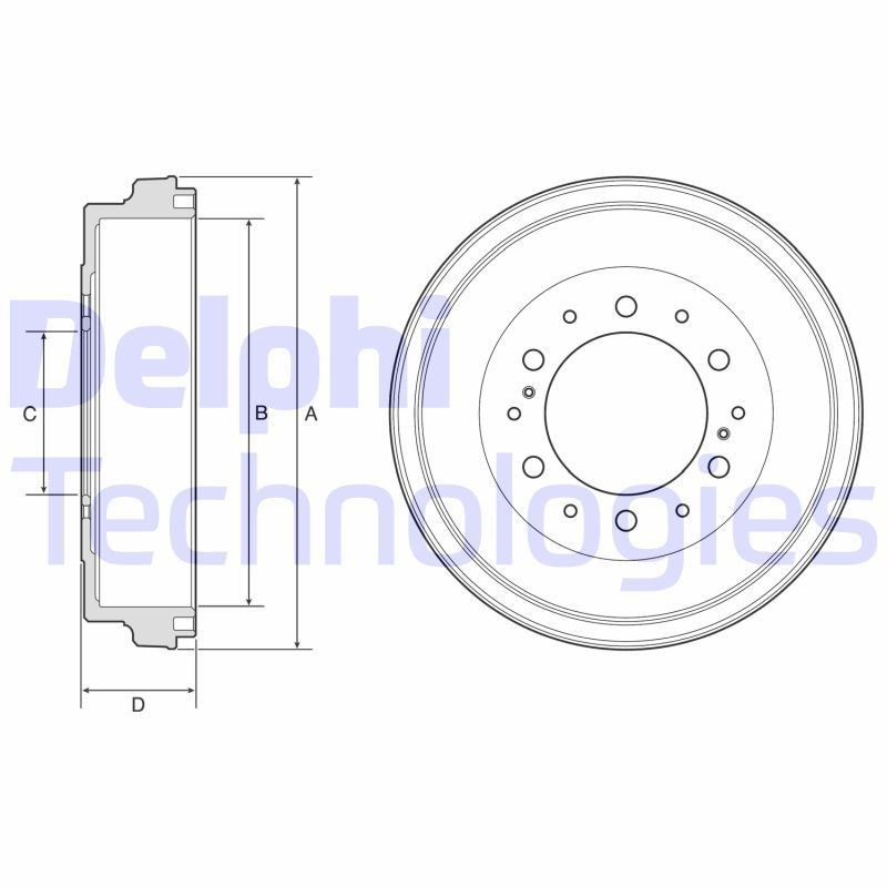 DELPHI BF590: Piduritrummel 308mm