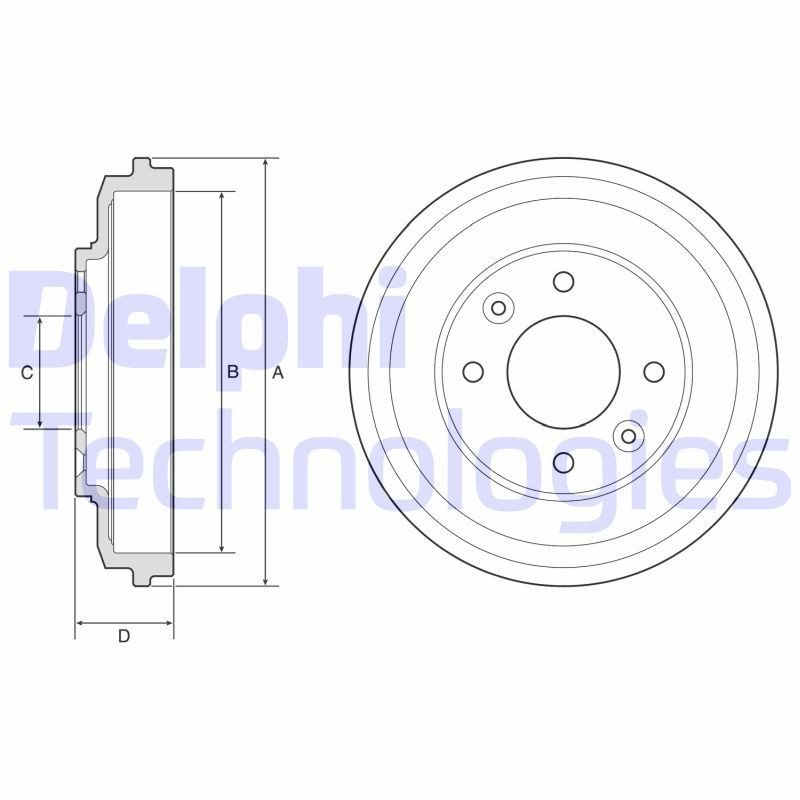 DELPHI BF598: Bremžu trumulis 270mm