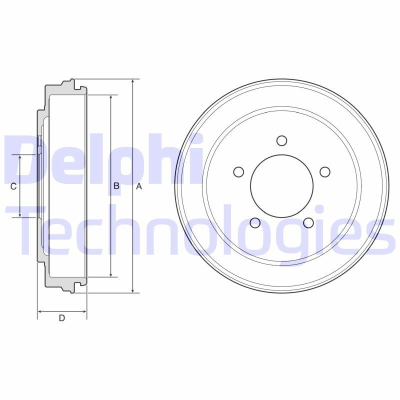 DELPHI BF600: Piduritrummel 268mm