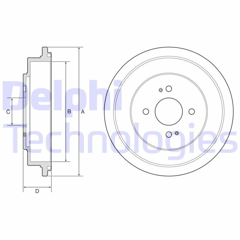 DELPHI BF614: Bremsetrommel 282mm