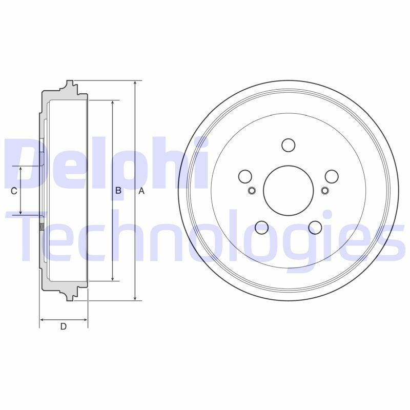 DELPHI BF615: Piduritrummel 282mm