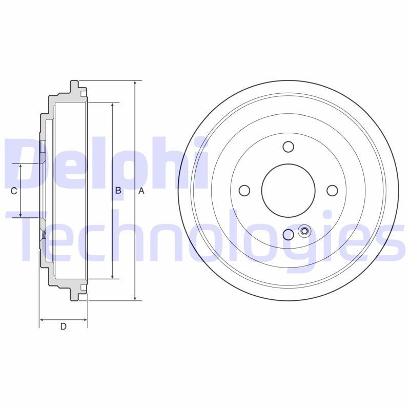 DELPHI BF618: Piduritrummel 253mm